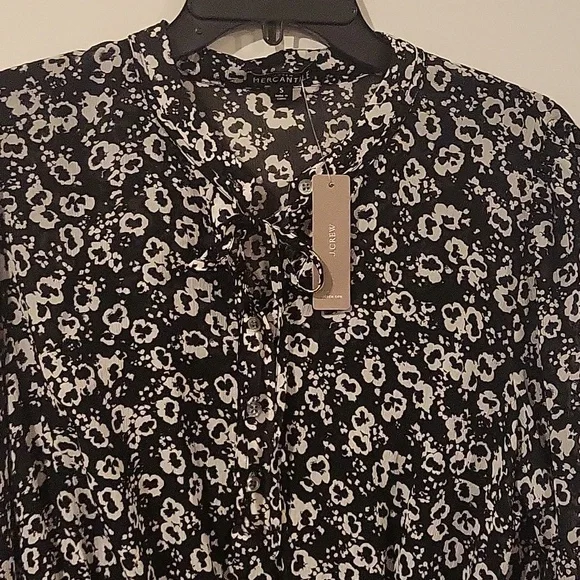 J.crew Mercantile Floral Black and White Dress Size S - Picture 4 of 6